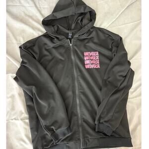 Men's Romwe Universe Deep Space Graphic Zip-up Hoodie-Size M